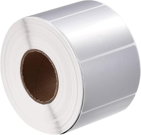 Silver Non tearable Labels Glossy 60mm x 40mm - 500 /Roll